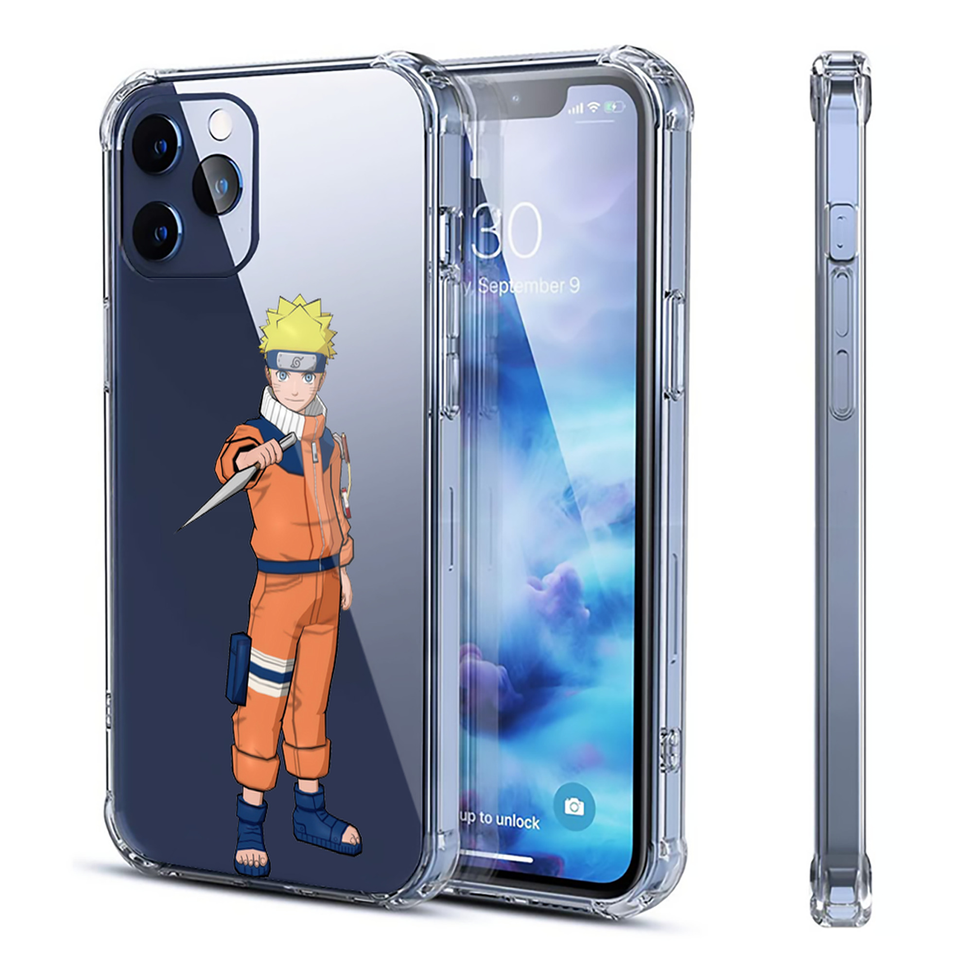 （画像用） NARUTO -ナルト- うずまき ナルト Uzumaki Naruto 【iPhone 12シリーズ対応】透明スマホケース（クリアソフトケース）